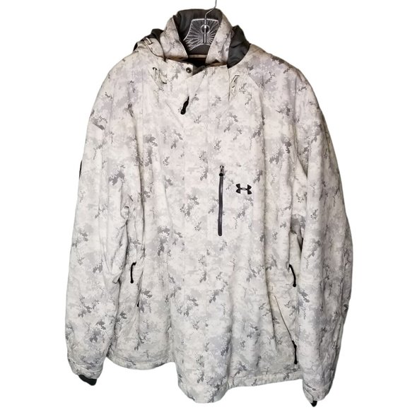 Under Armour Other - Under Armour Performance Mens 2XL Chief Ski Jacket Recco Snow Camo HUGE POCKETS